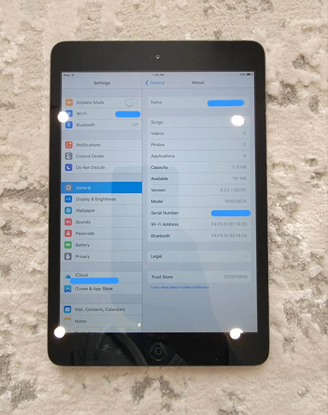 iPad Mini MD528C/A - 12.6GB image indicator(3)