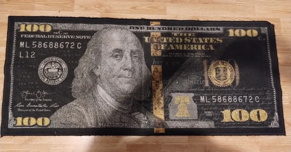 Novelty $100 Bill Design Rug
