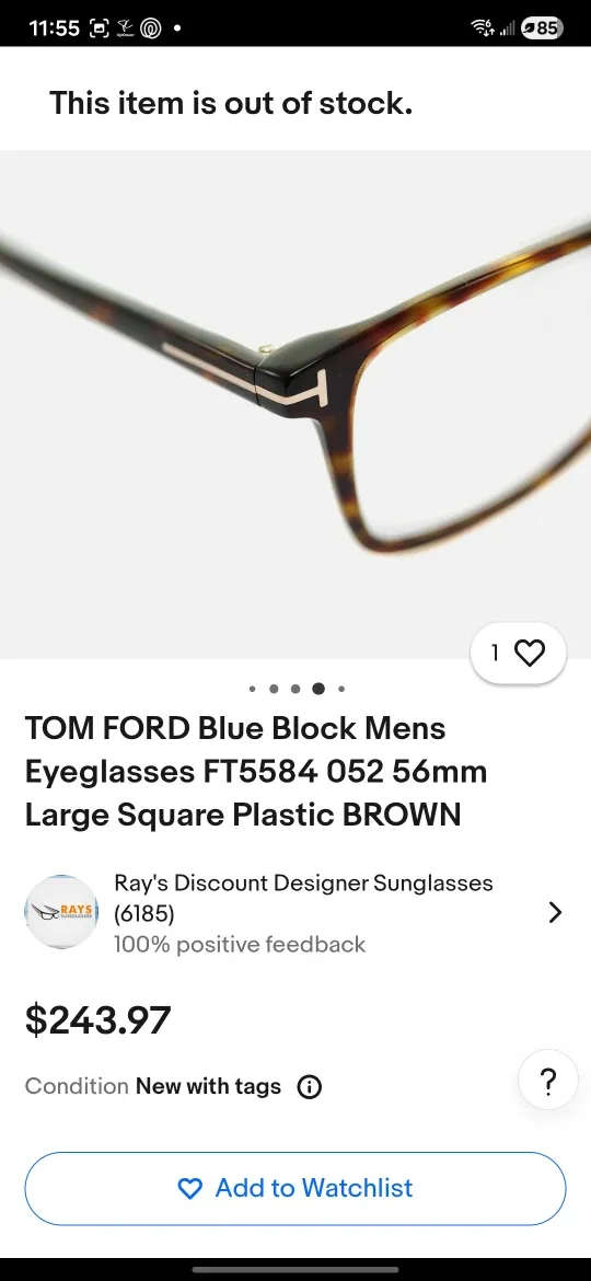 Tom Ford FT5584 052 Blue Block Glasses image indicator(3)
