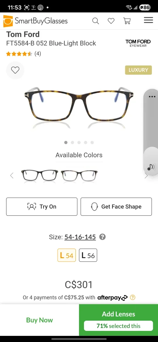 Tom Ford FT5584 052 Blue Block Glasses image indicator(4)