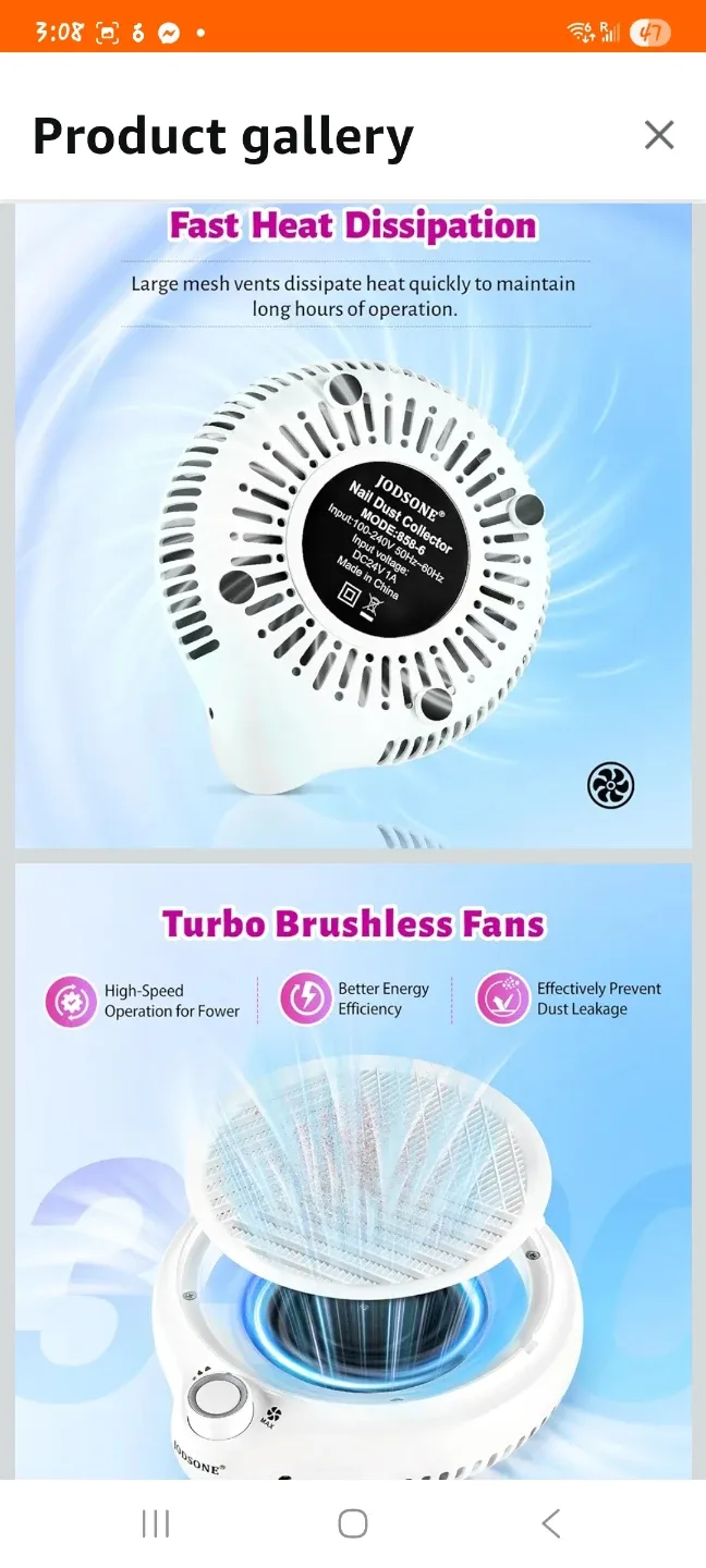 80W Nail Dust Collector- NEW image indicator(7)