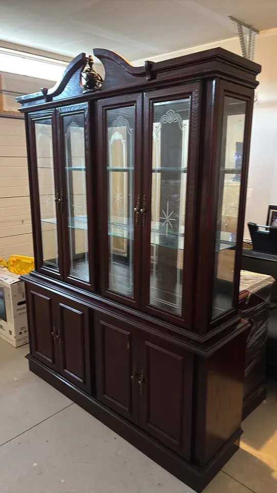 Dark Wood China Cabinet