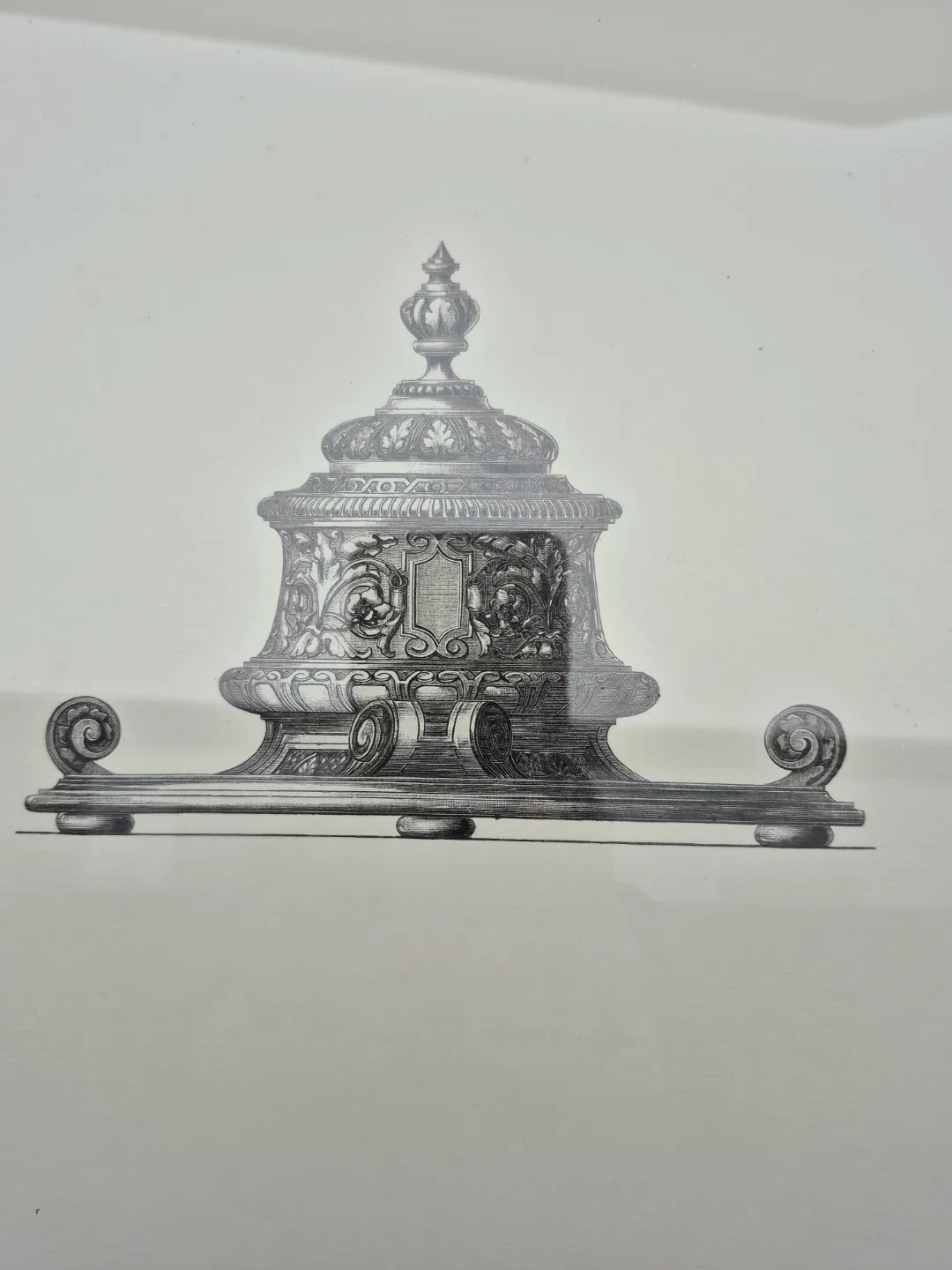 Johg Richards Silver urn -Framed Art Print in Ornate Frame image indicator(2)