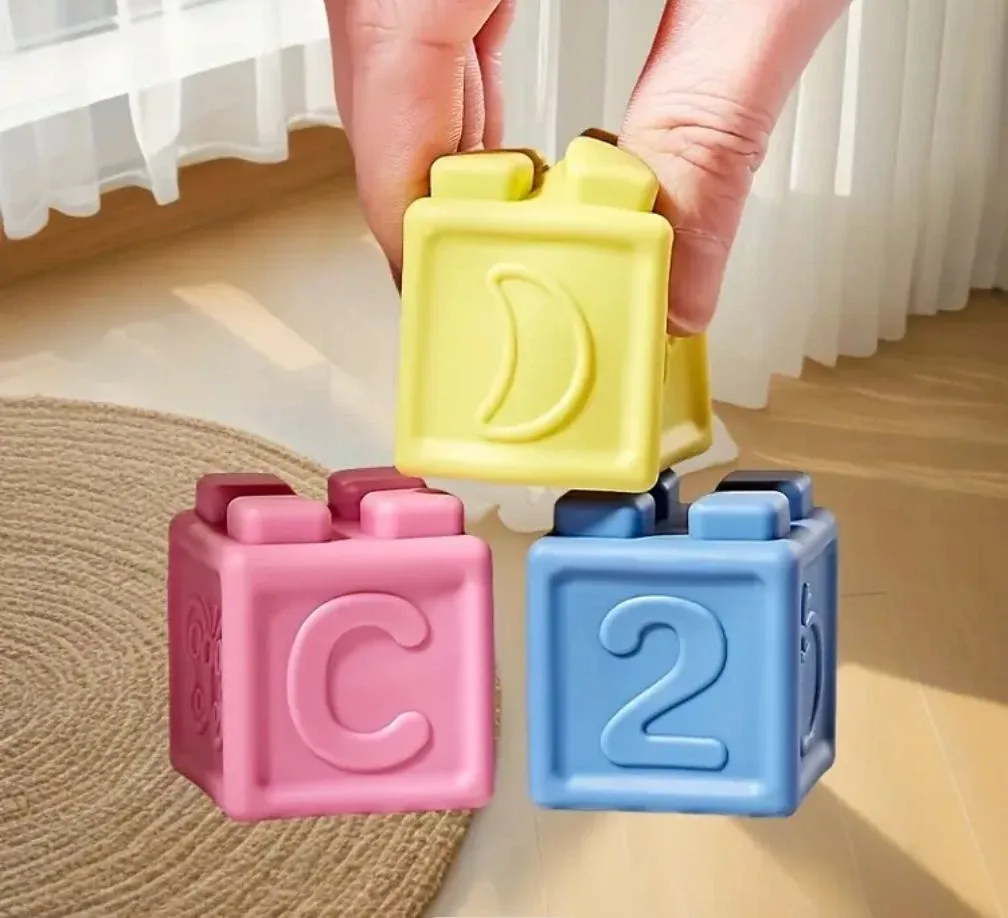 Baby Building Blocks - Educational Toy - Soft and Rubbery image indicator(5)
