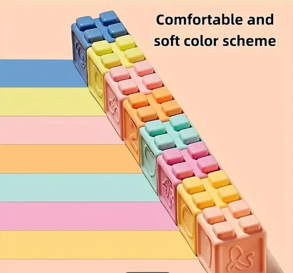 Baby Building Blocks - Educational Toy - Soft and Rubbery image indicator(6)