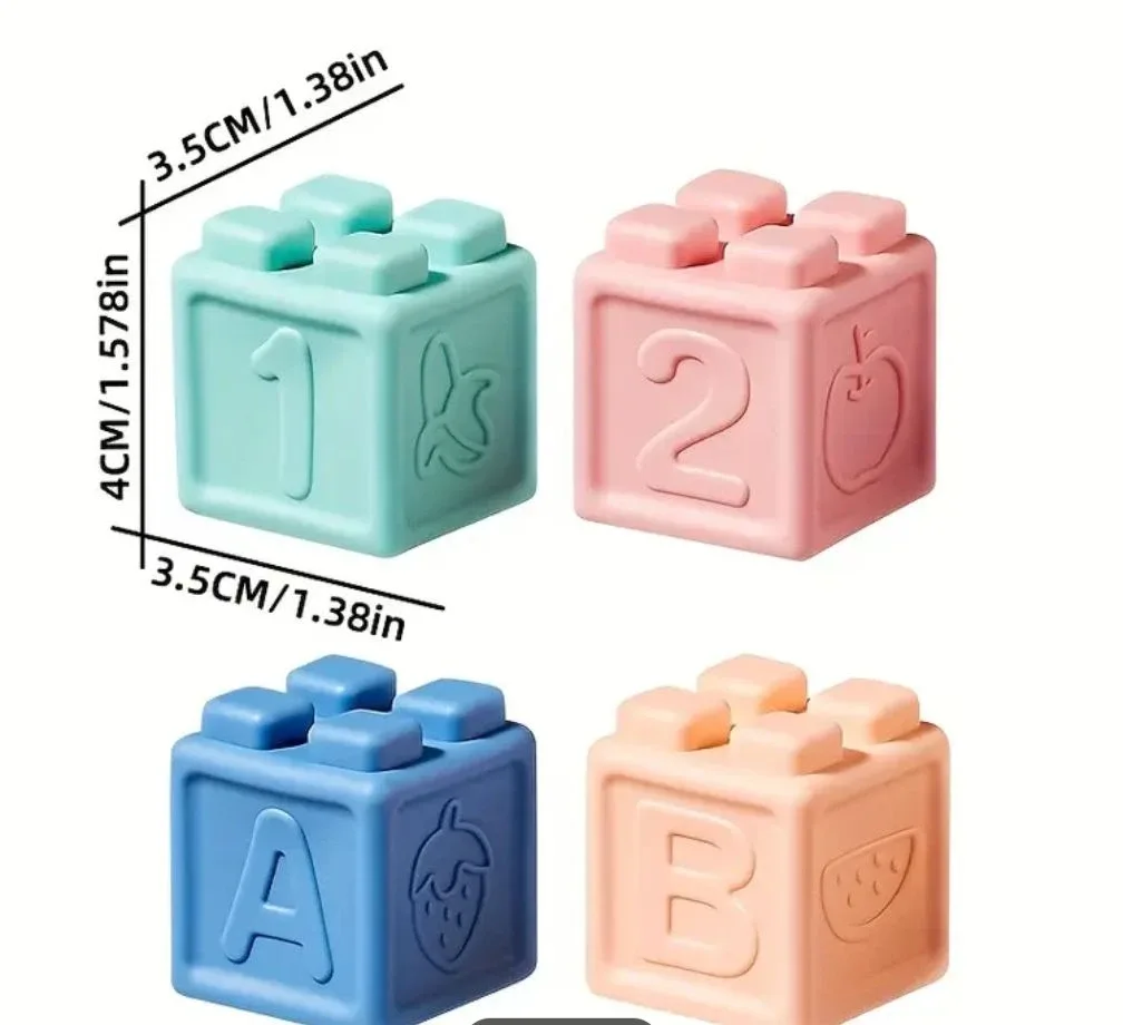 Baby Building Blocks - Educational Toy - Soft and Rubbery image indicator(7)