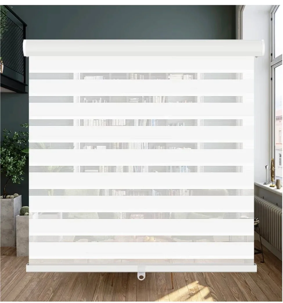 Cordless Zebra Blinds 70" x 48" White - New!