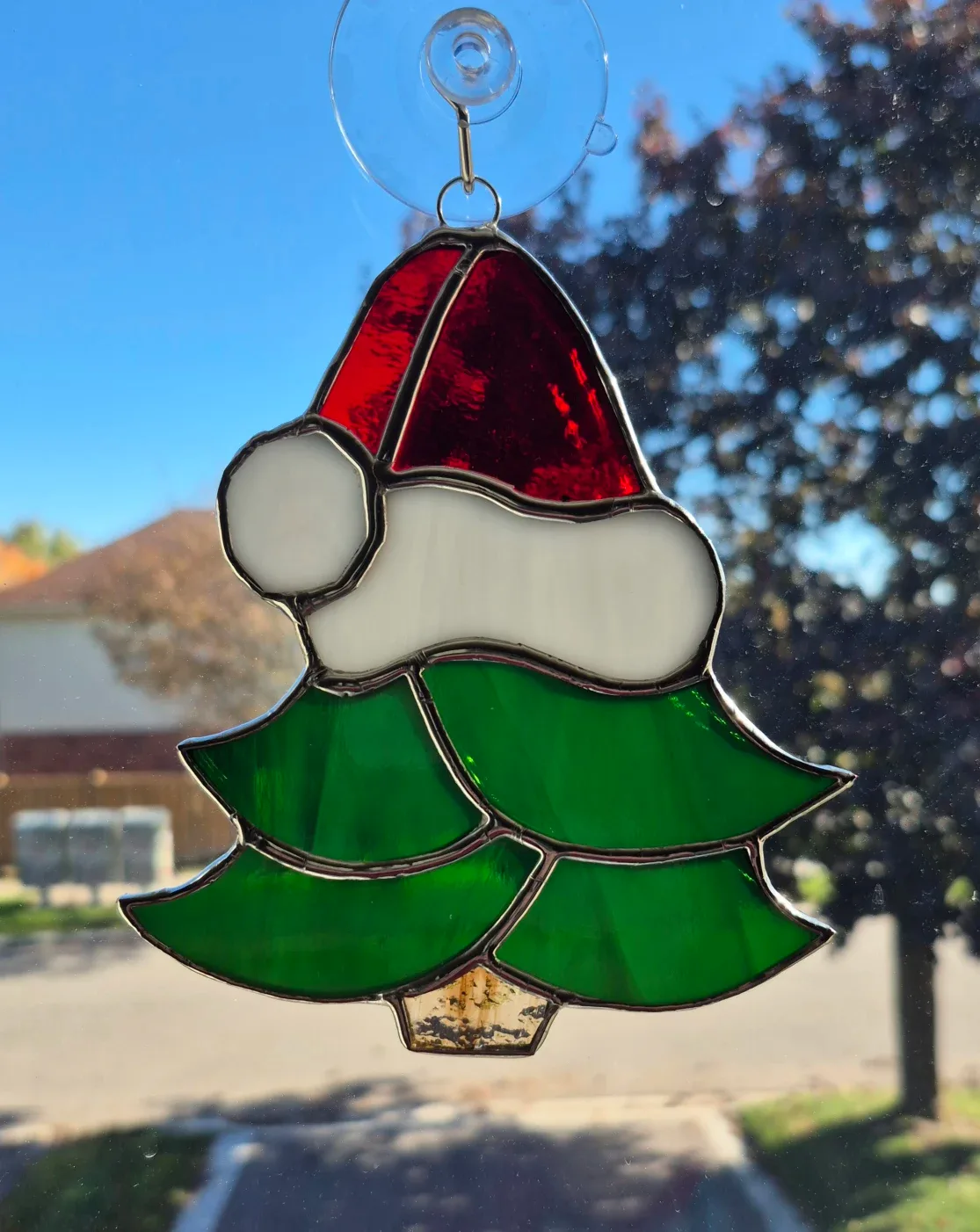 Stained glass Christmas tree ornament image indicator(2)
