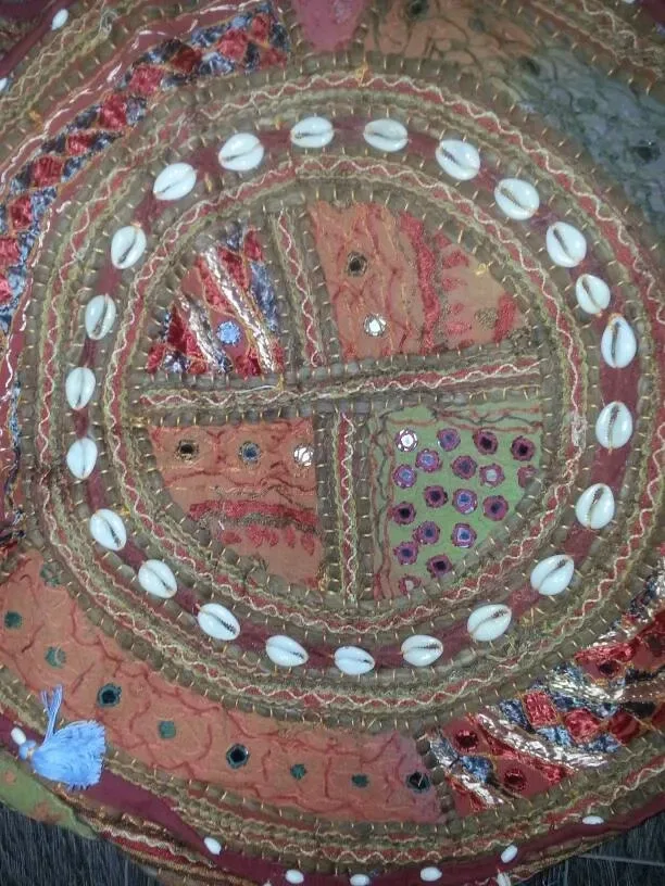 🥕 Brand New Fair Trade Indian Cotton Storage Ottoman Pouffe image indicator(4)