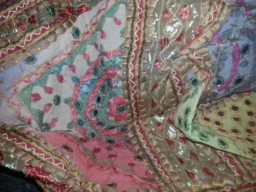 🥕 Brand New Fair Trade Indian Cotton Storage Ottoman Pouffe image indicator(6)