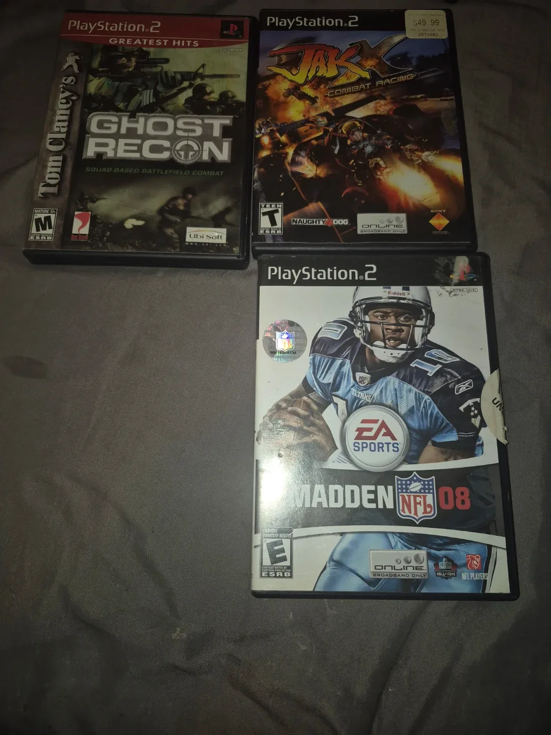 PS2 Games: Ghost Recon, Jak X, Madden 08