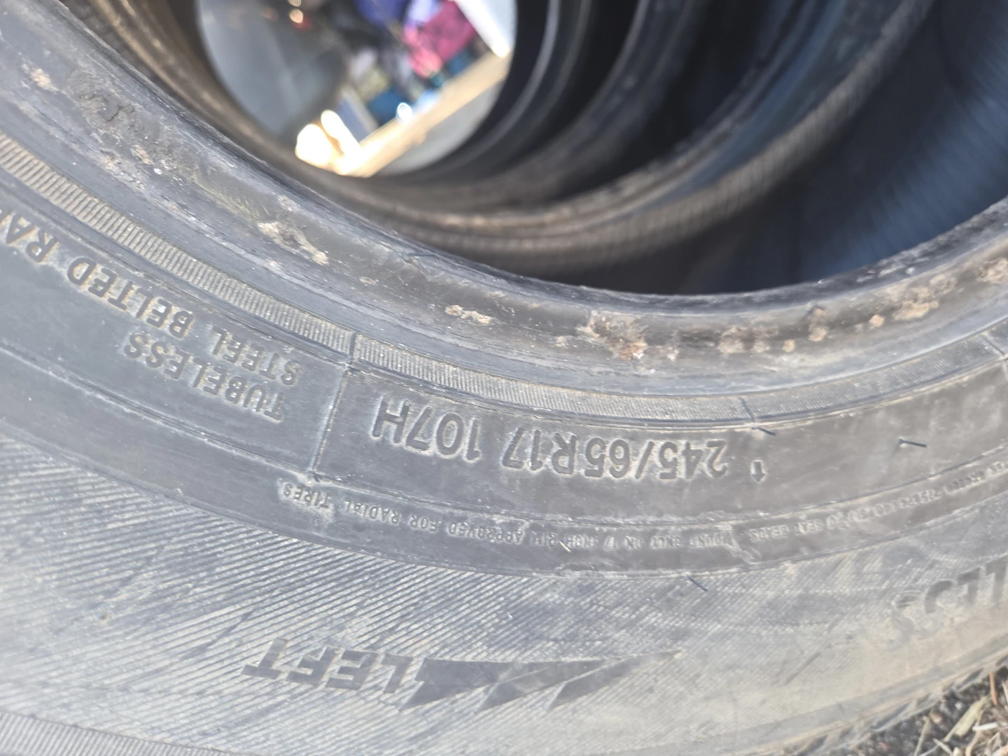 Set of 4 Used 245/65R17 107H Tires - photo 4