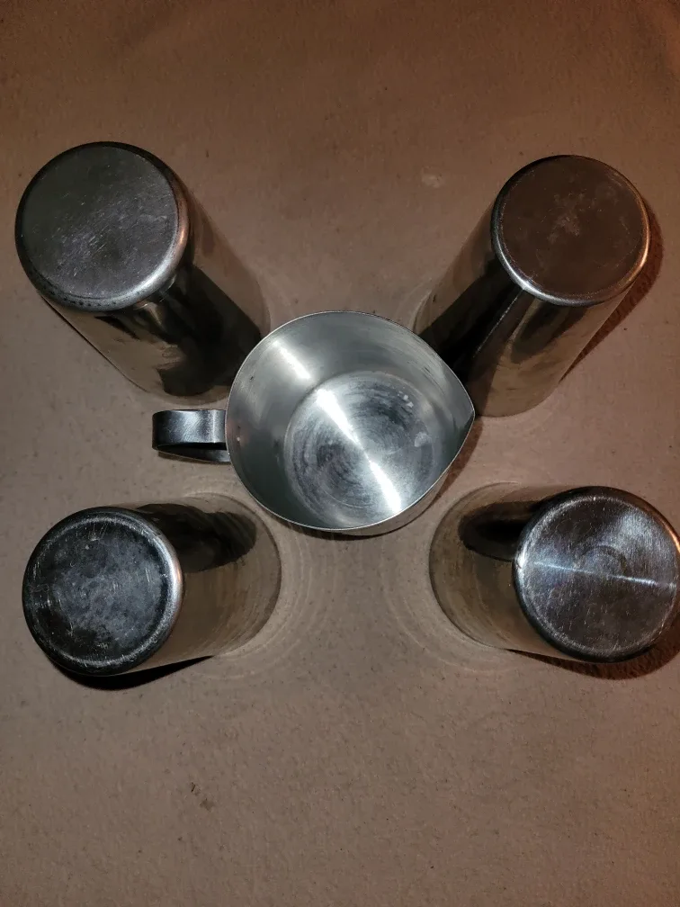Stainless Steel Pitcher and 4 Cups 🥕🎯