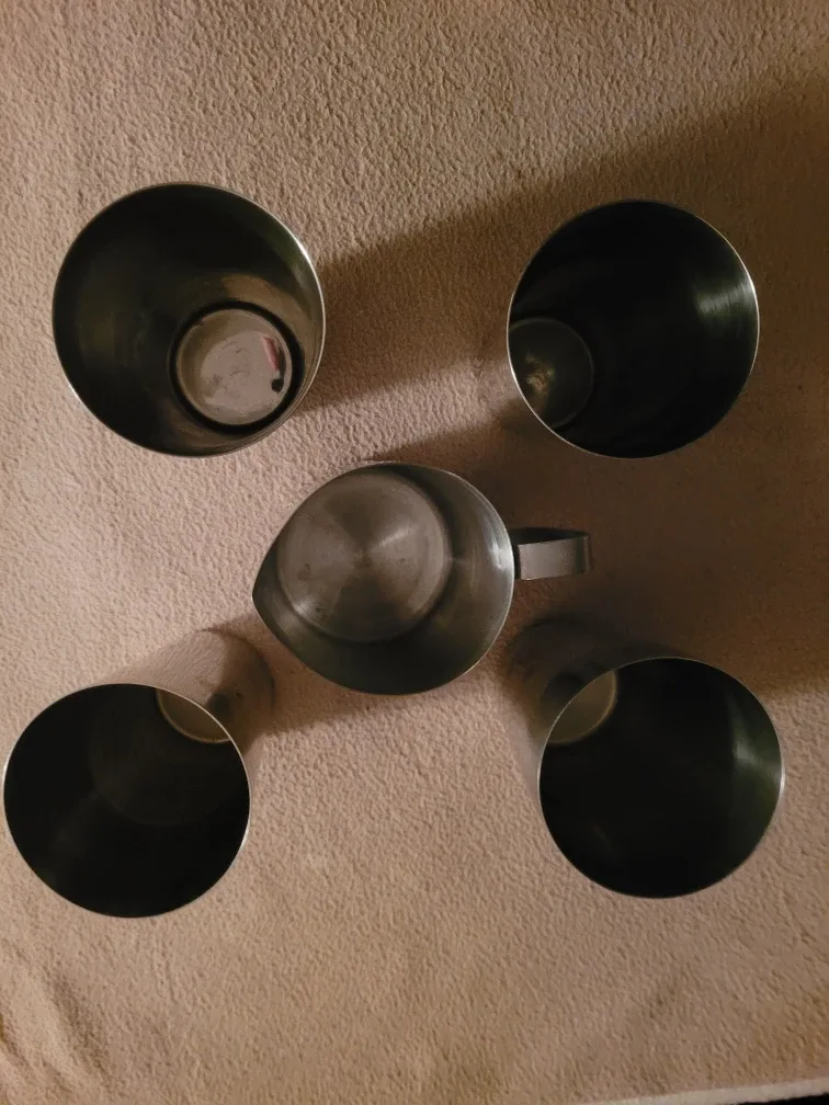 Stainless Steel Pitcher and 4 Cups 🥕🎯 image indicator(3)