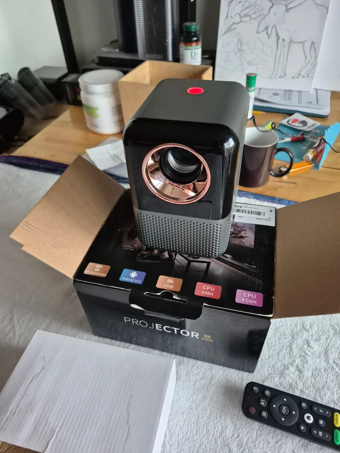 8K UHD Projector with Android 10.0, Like New! image indicator(2)