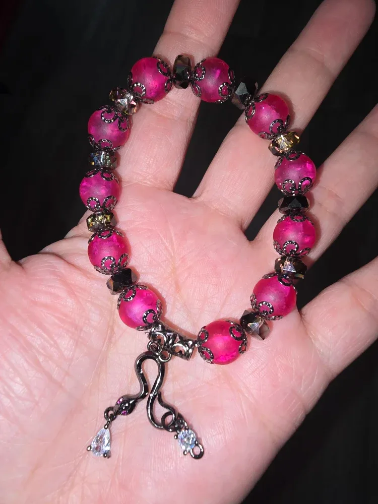 Pink Beaded Bracelet image indicator(2)