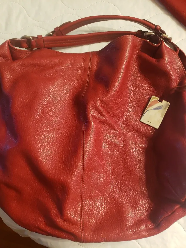 Furla Red Leather Handbag