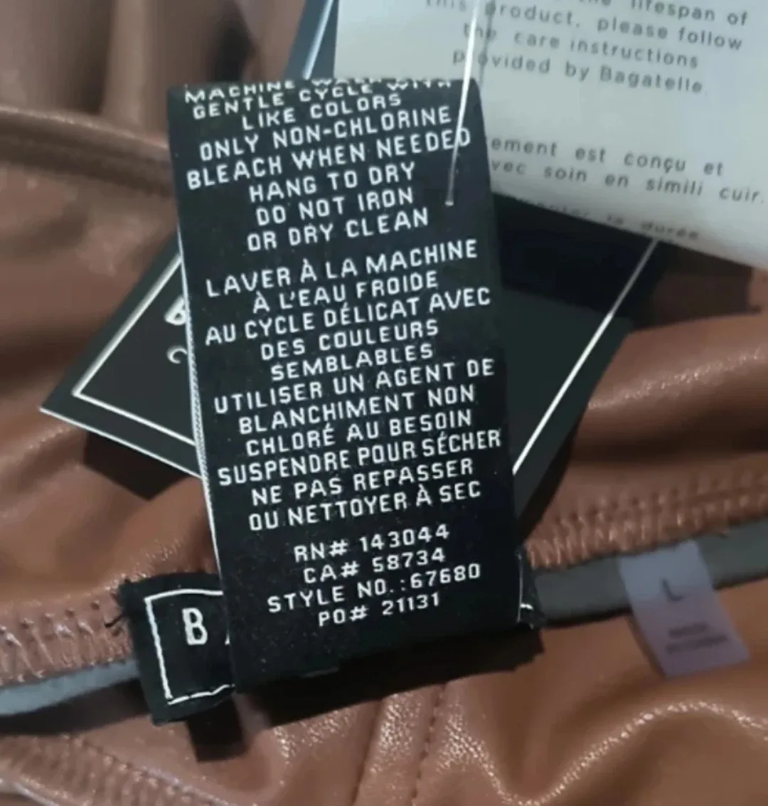 Bagatelle Collection Faux Leather Pants - Size L image indicator(6)