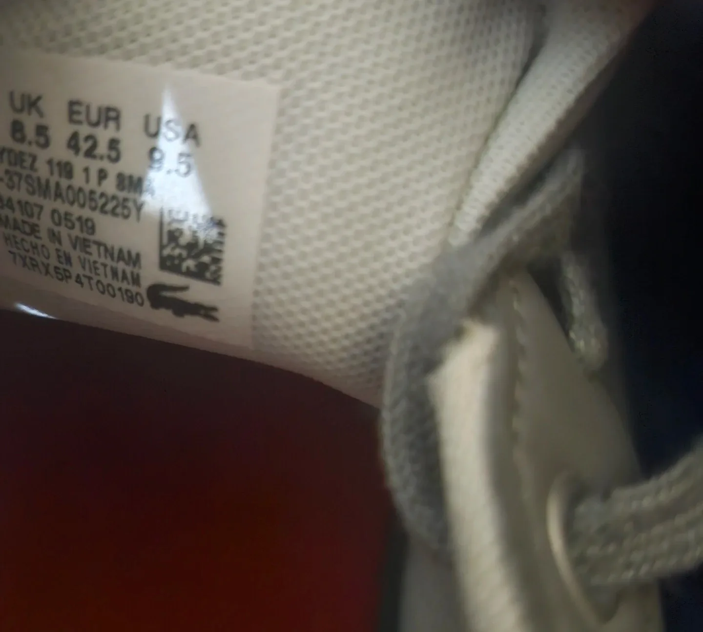 Lacoste Grey Leather Sneakers - Size 9.5 🥕 image indicator(2)