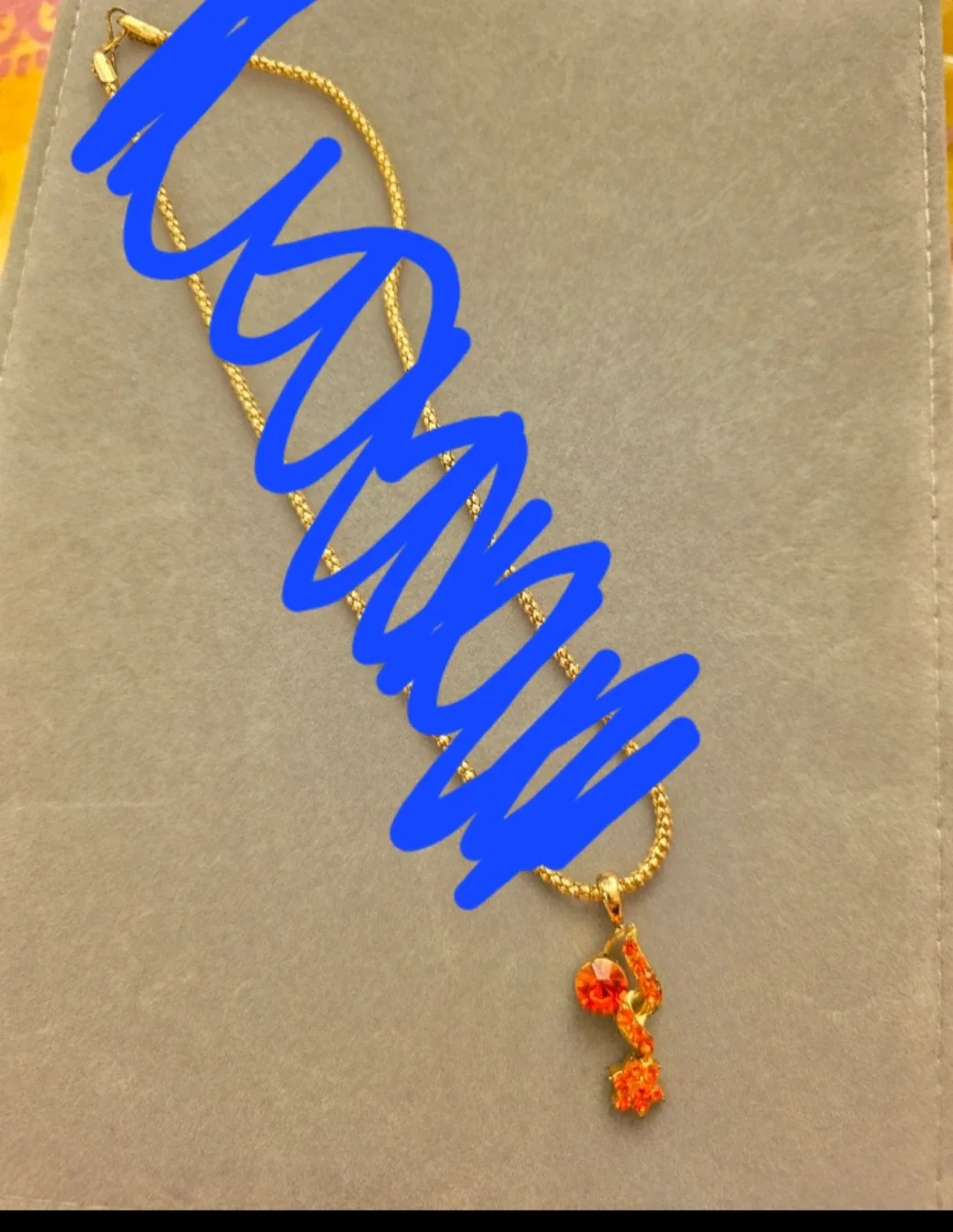 Orange Stone Pendant Necklace image indicator(2)