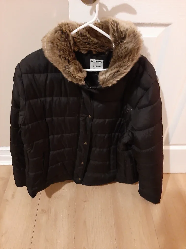 Old Navy Black Puffer Jacket - Size Xl image indicator(2)