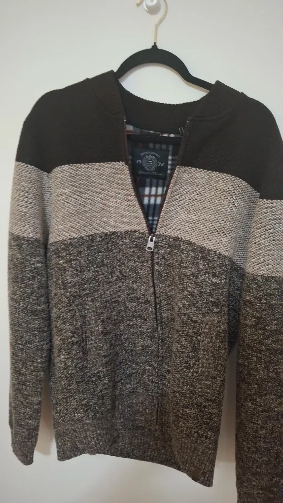 Structure Brown Full Zip Sweater