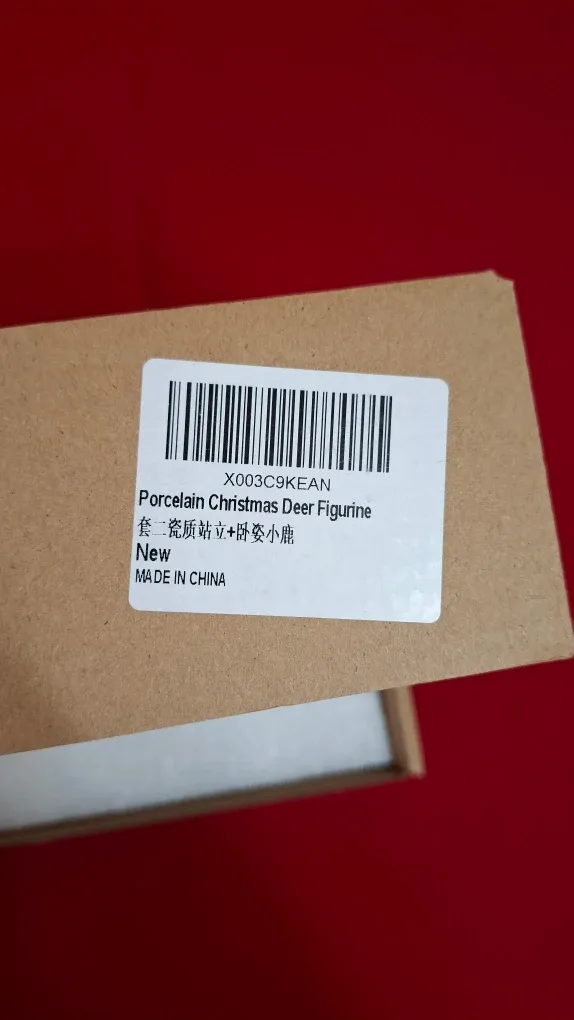 🆕️ BNIB White Porcelain Deer Figurines - Set of 2 image indicator(7)