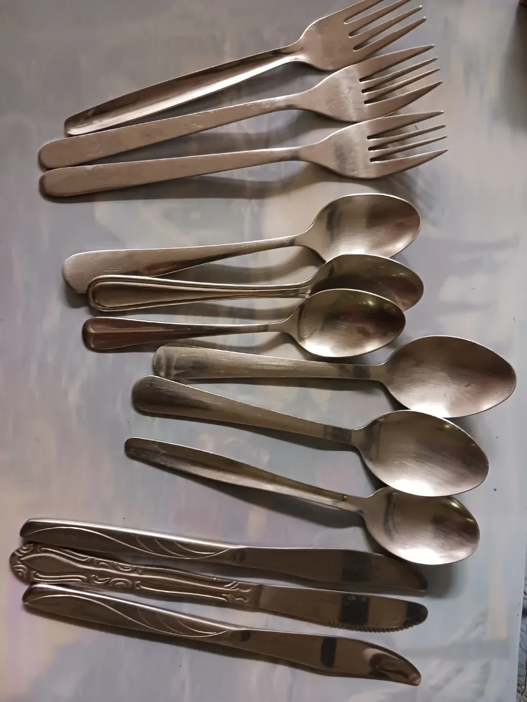 Silver Cutlery Set - Forks, Spoons, Knives