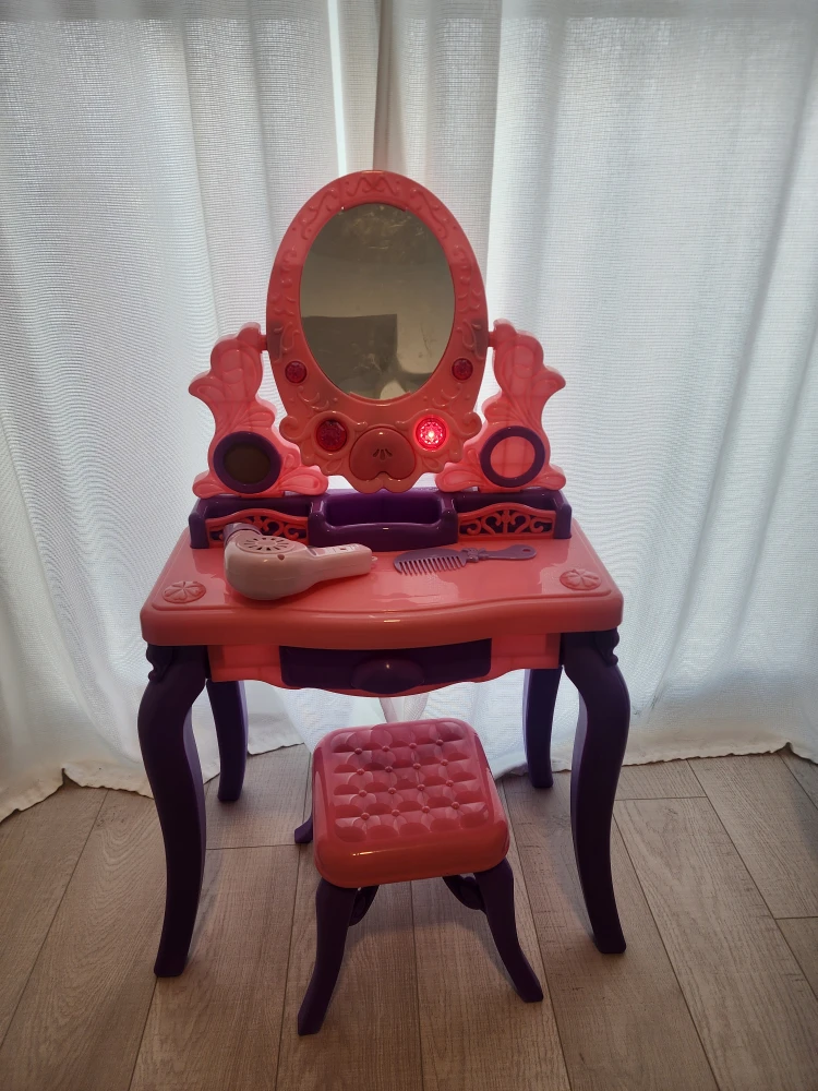 Kids Pink & Purple Vanity Table with Accessories - photo 2
