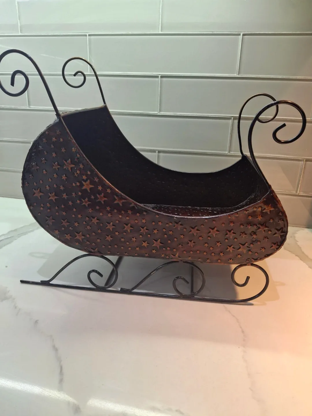 Metal Sleigh Decoration - 12 Inches thumbnail