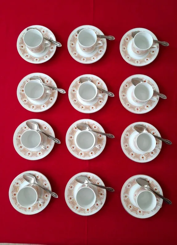 Vintage Espresso Cup & Saucer Set (12) image indicator(3)