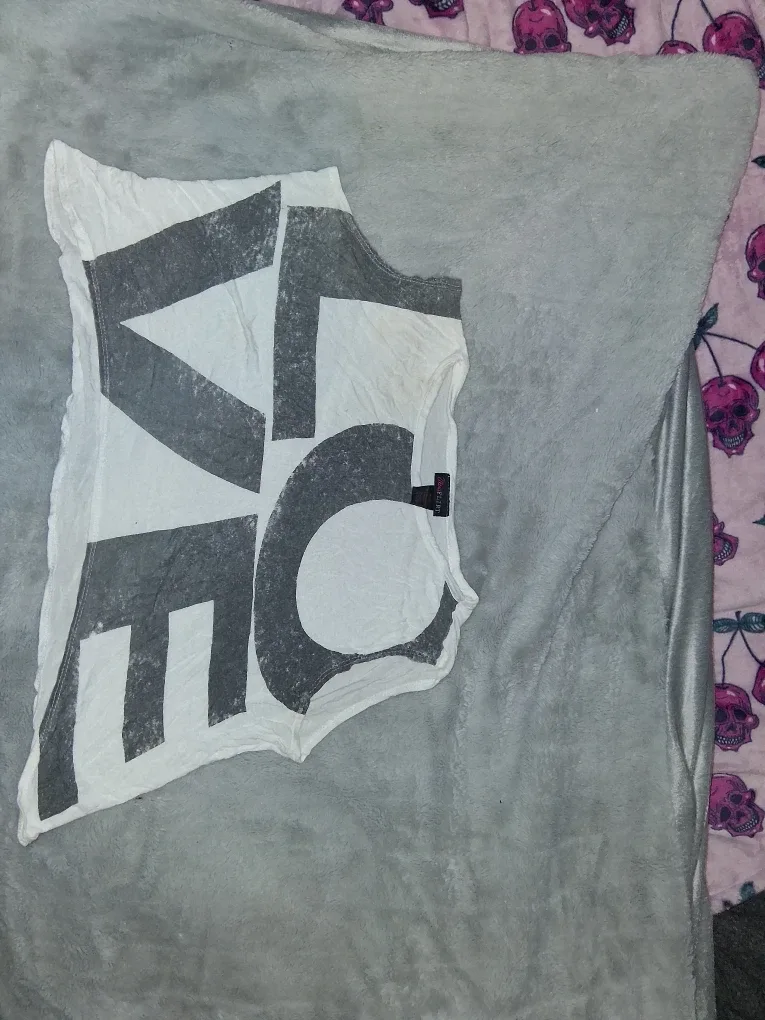 Almost Famous White Tank Top - LOVE Graphic