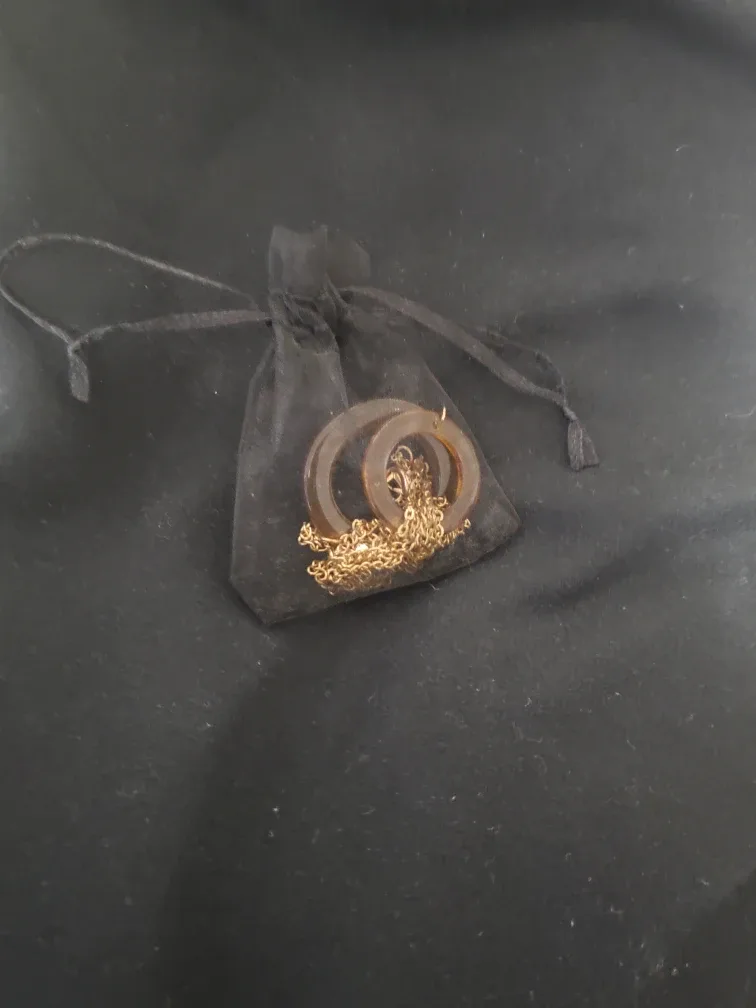 Brown Circle Pendant Necklace image indicator(2)