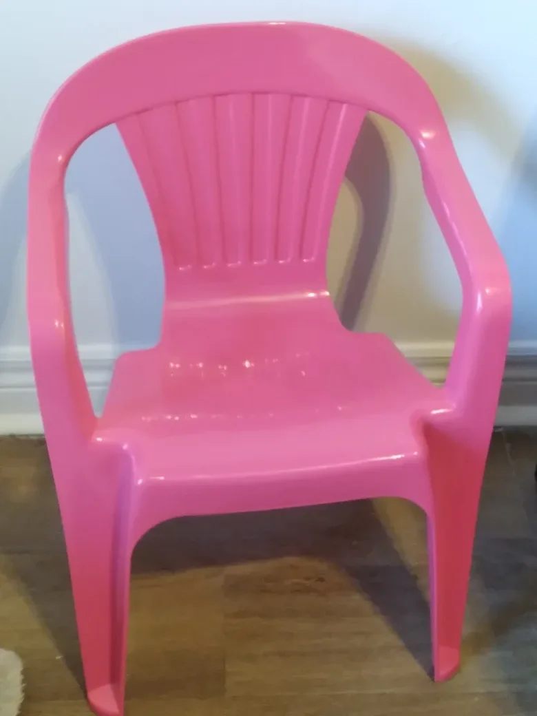 Pink Plastic Kids Chair