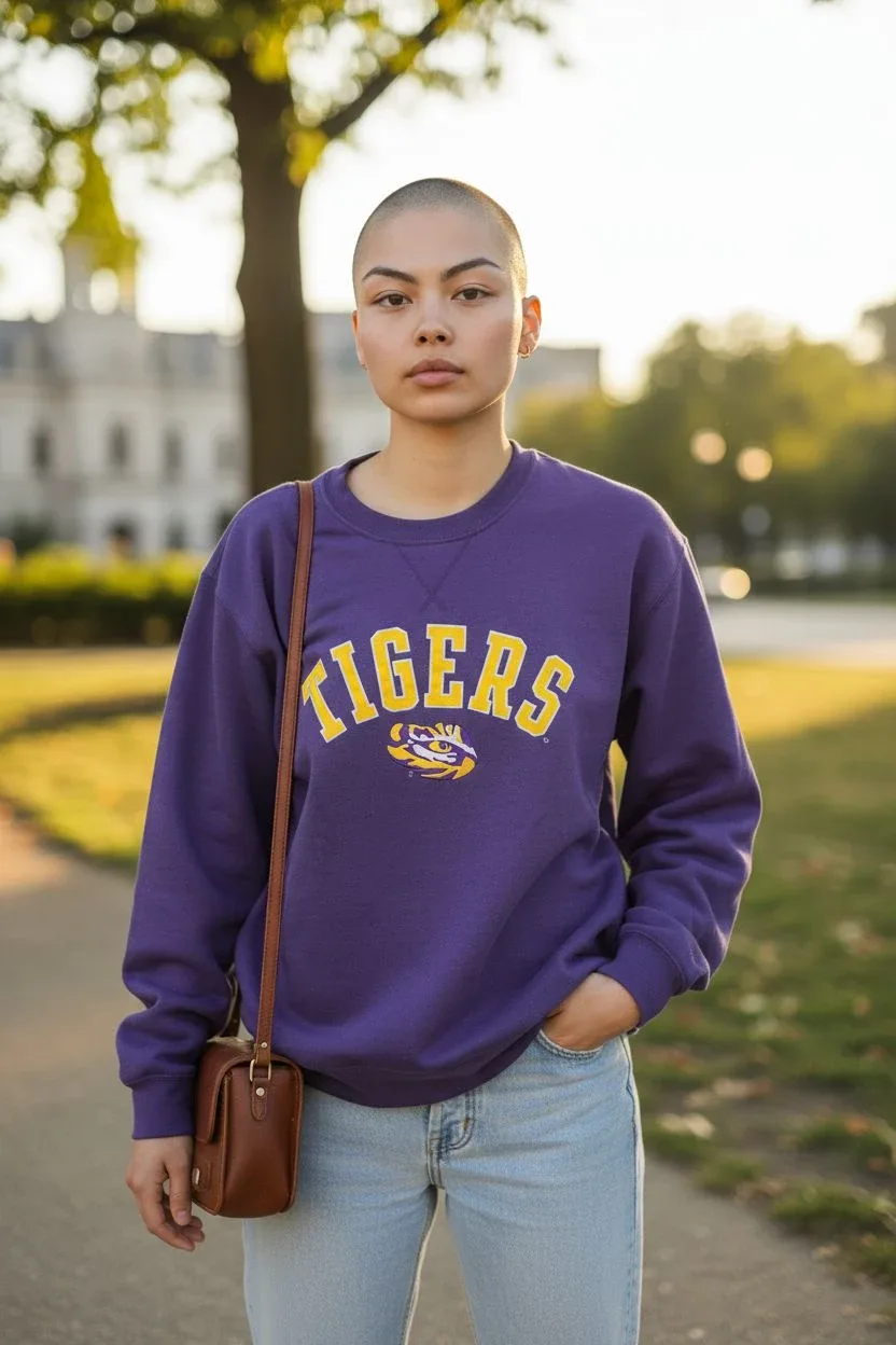 LSU Tigers Purple Crewneck Sweatshirt - 2XL image indicator(7)