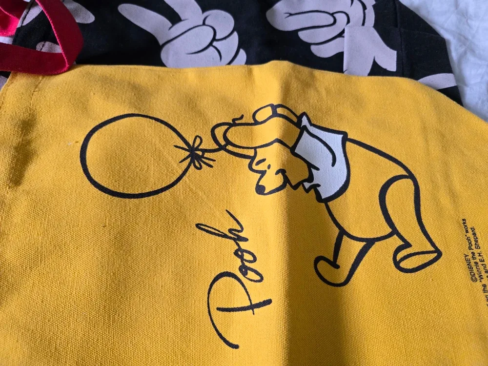2 Disney Tote Bags - Winnie the Pooh & Mickey Mouse image indicator(3)