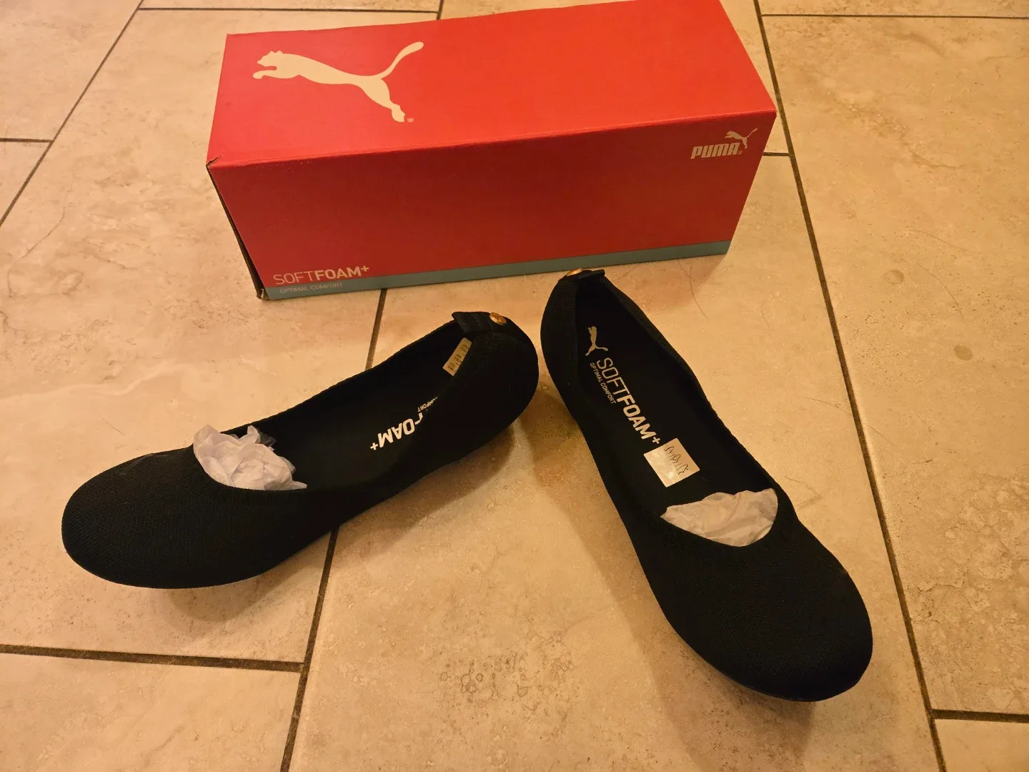 Puma Tamara Black Ballet Flats - Size 10