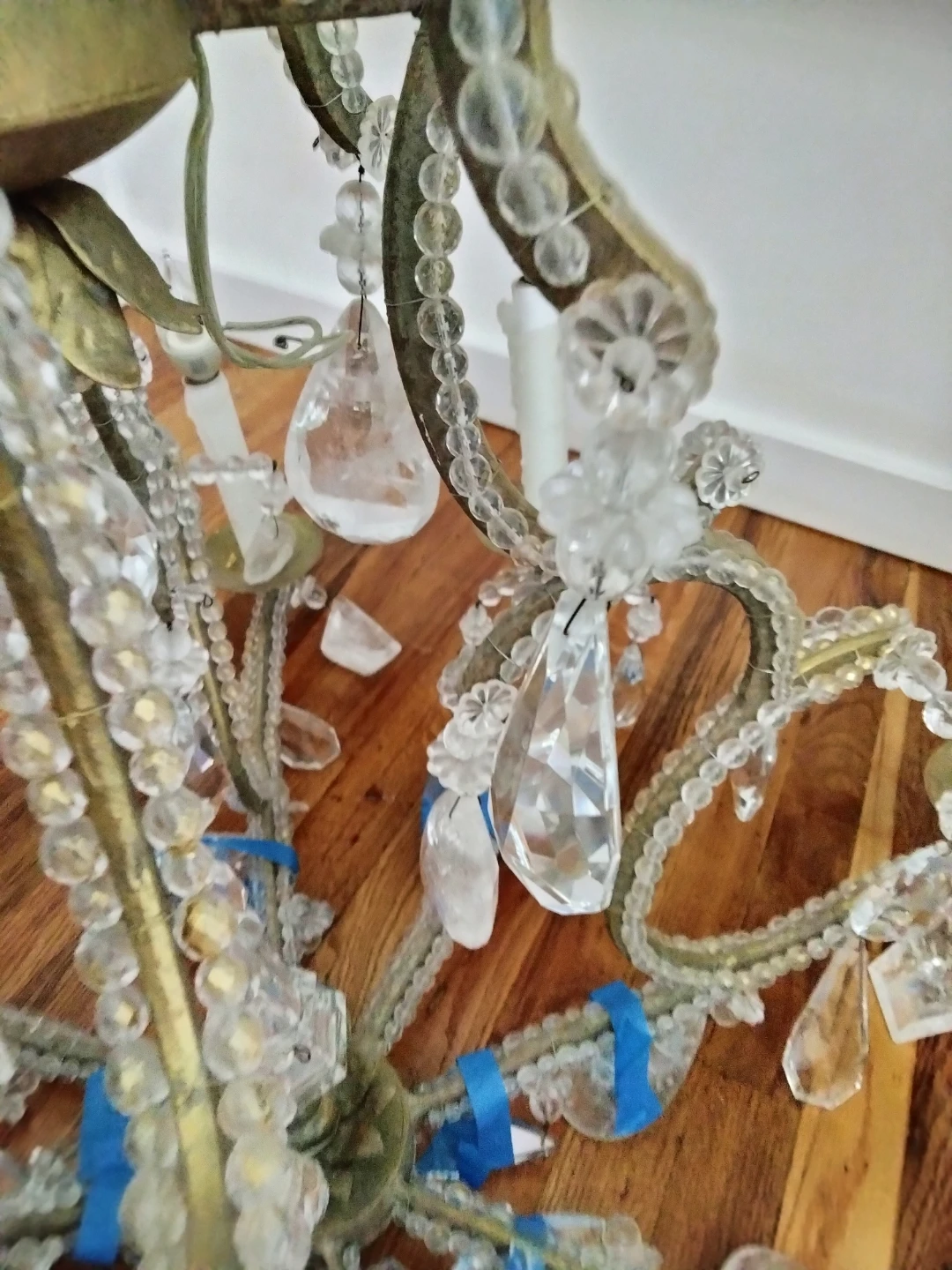 Amazing Antique Rare Historic Bronze Crystal Chandelier!! - photo 4