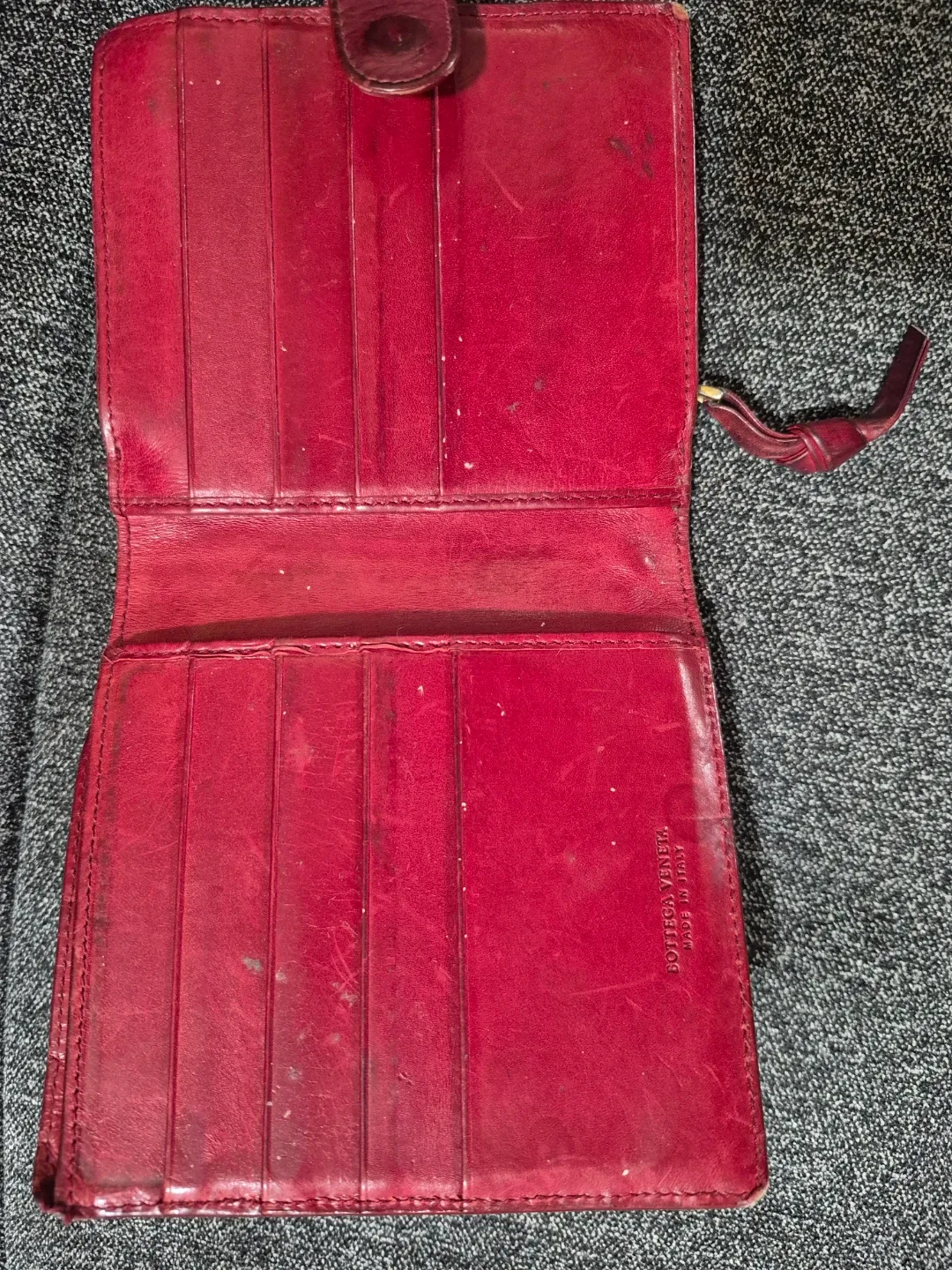 Bottega Veneta Red Leather Wallet 🥕 image indicator(5)