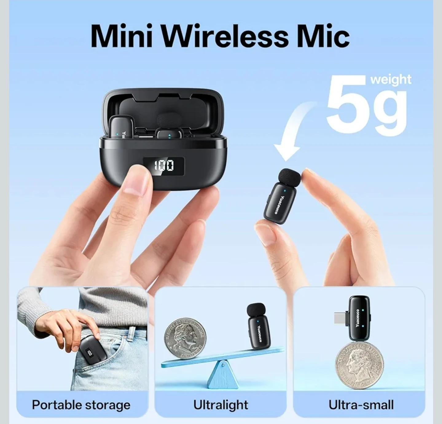 Mini Wireless Lavalier Microphone - photo 2