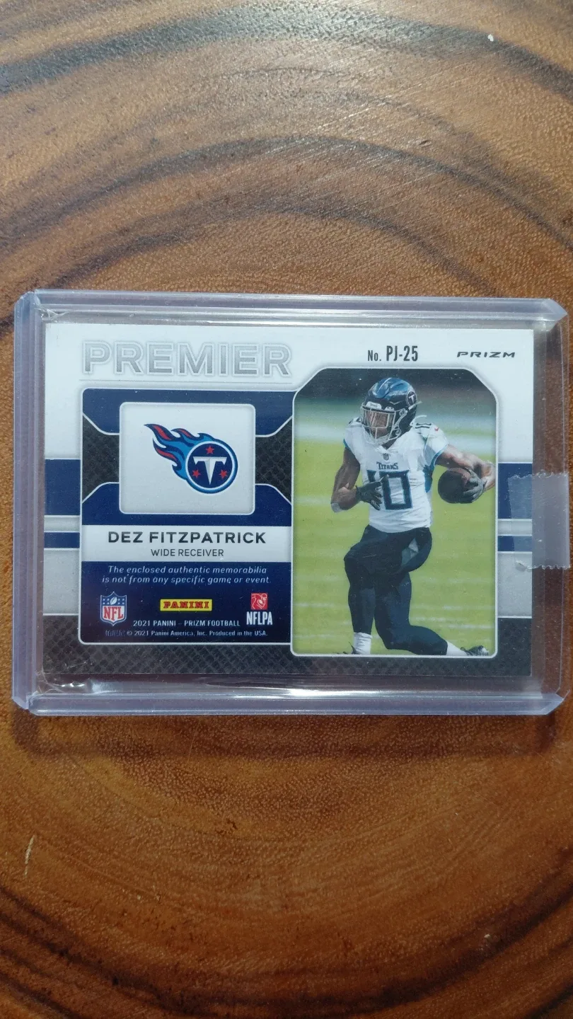 Dez Fitzpatrick Prizm Rookie Jersey Patch Premier Card image indicator(6)