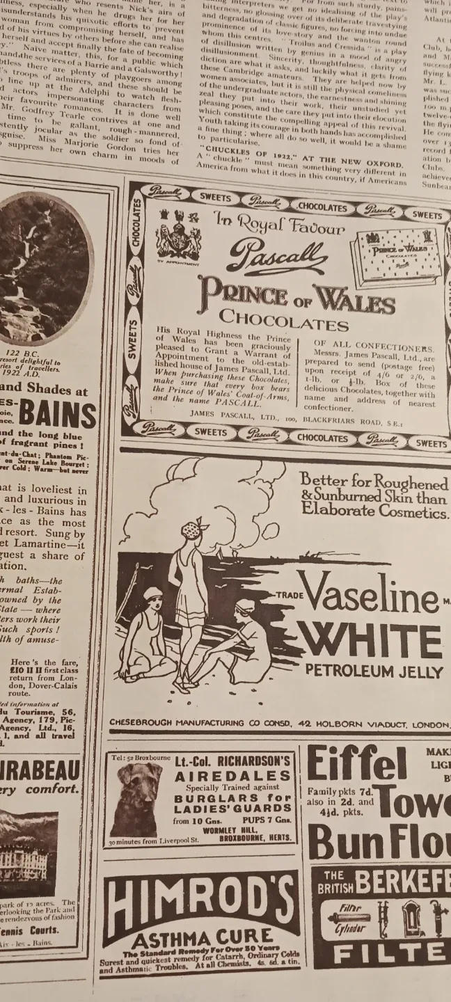 Antique 1922. The Illustrated London News Newspaper image indicator(6)