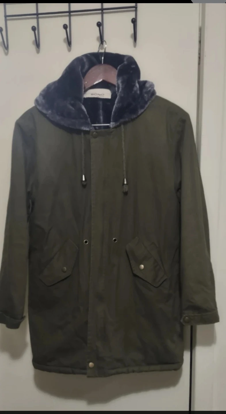 Bono Da Vinci Olive Green Winter hood Coat