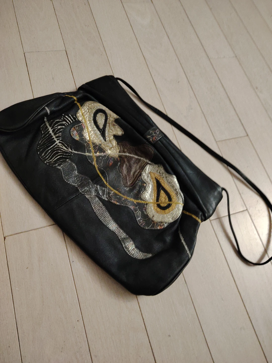 Black Leather Shoulder Bag