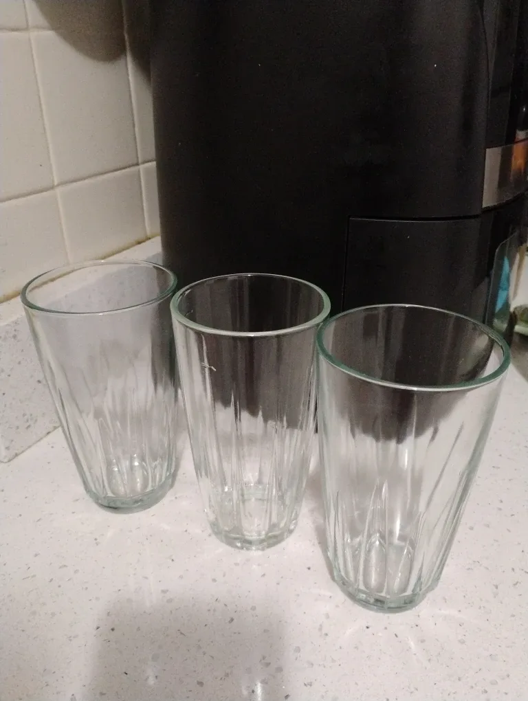 Free Set of 3 Clear Drinking Glasses