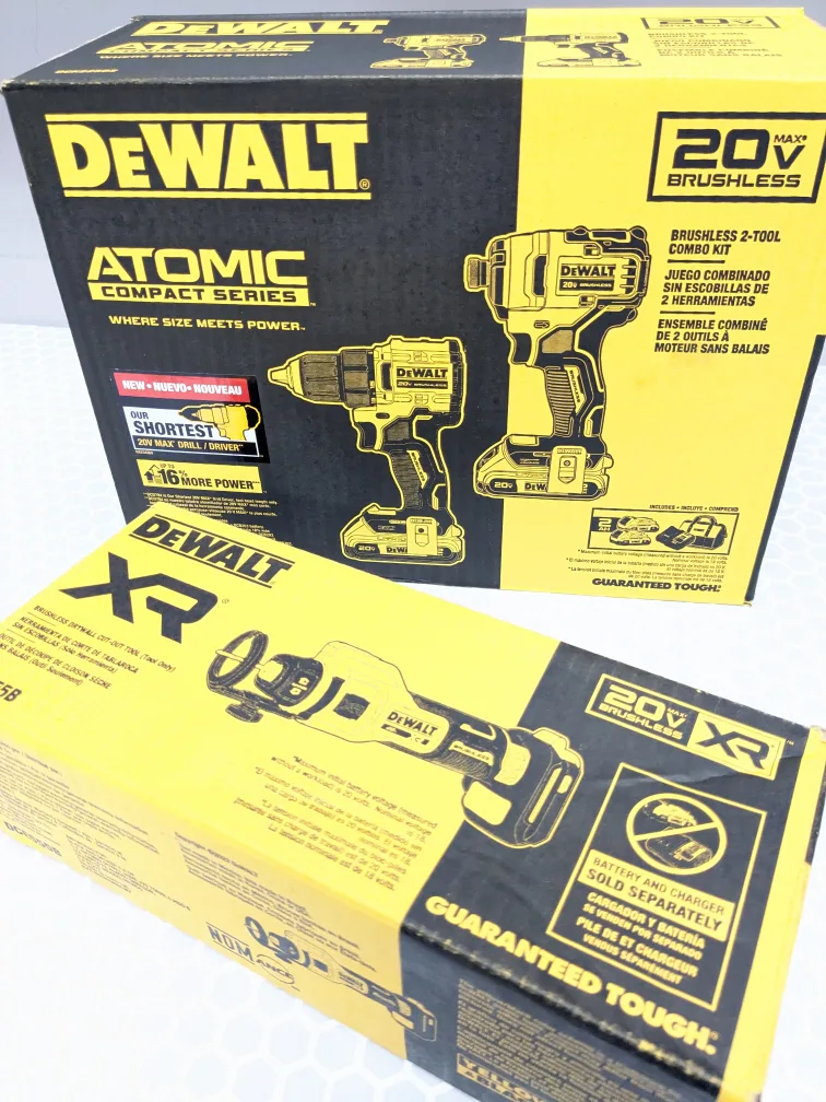 20V Max DeWalt ATOMIC Combo + XR Drywall Cut Off Tool