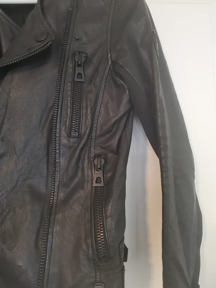 Rudsak Black Leather Jacket - Size S image indicator(5)