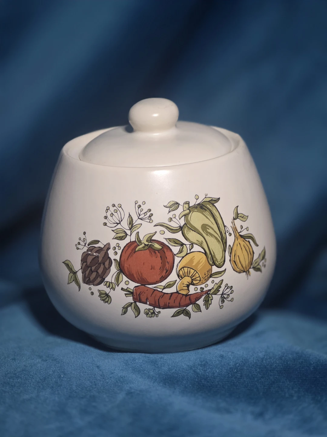 Vintage Ceramic Sugar Bowl with Lid