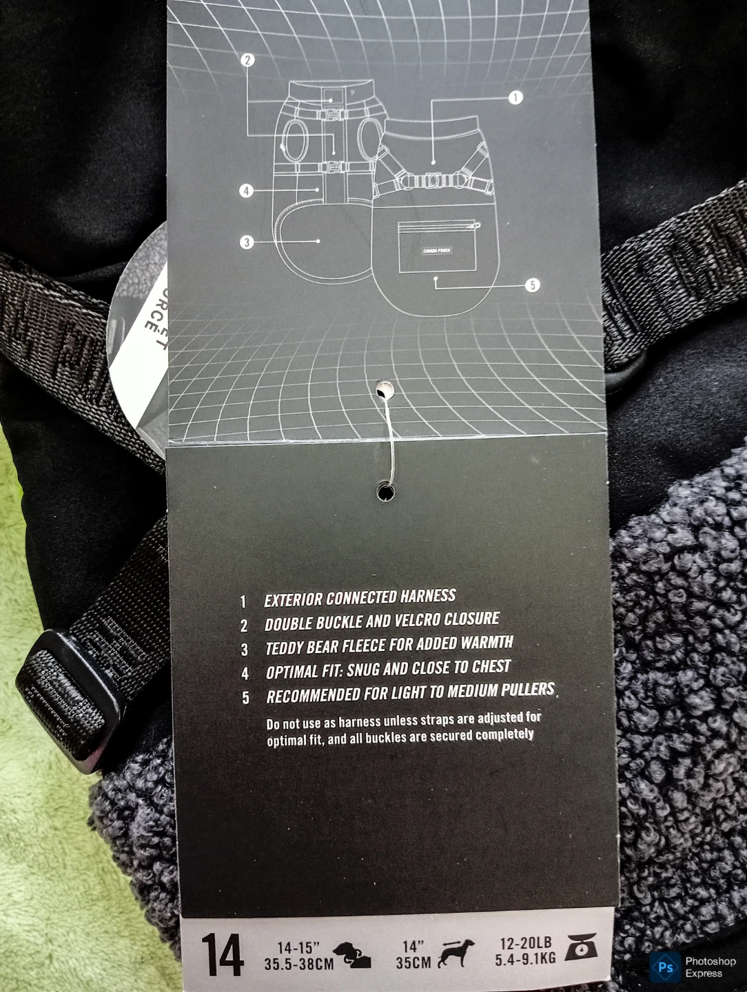 Canada Pooch Harness Jacket - Size 14 - photo 5