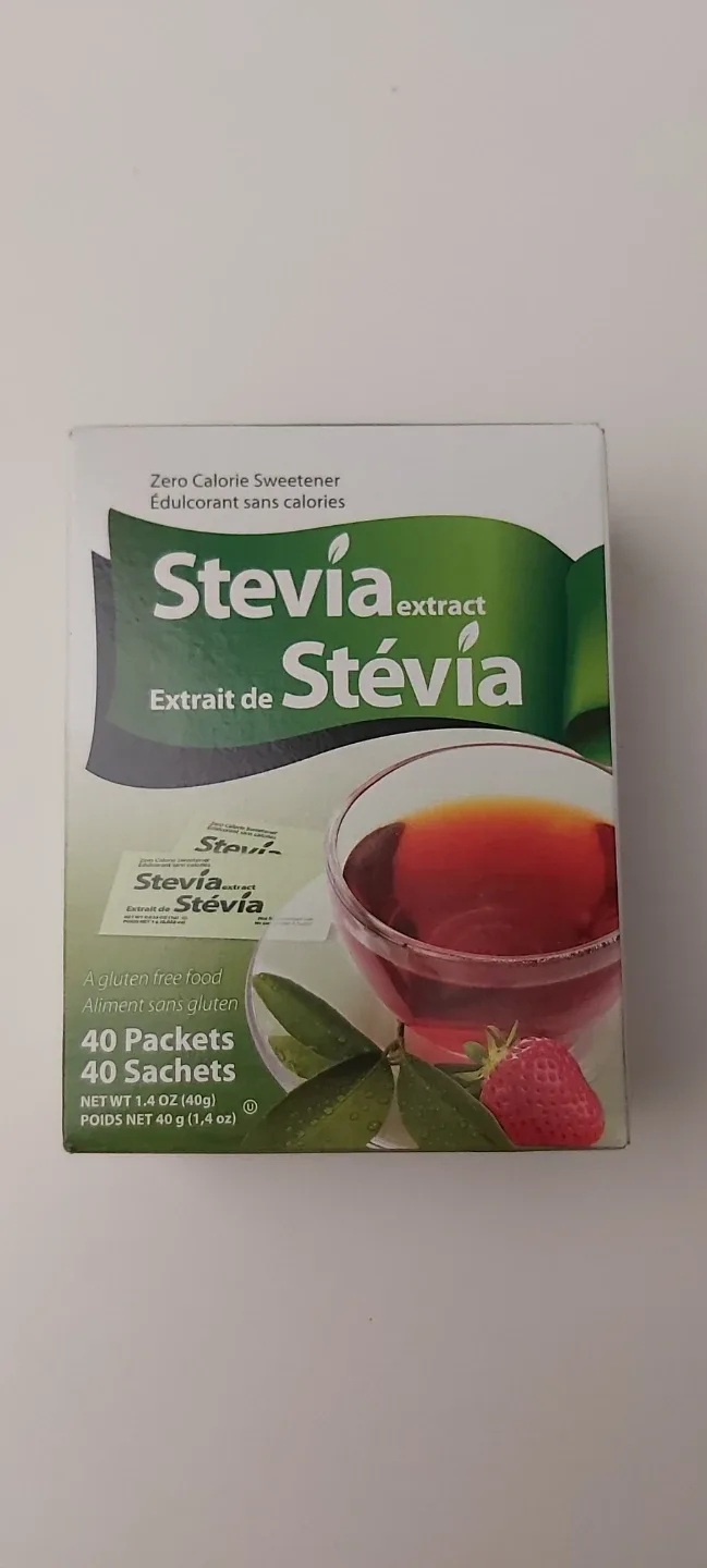 Stevia Extract Zero Calorie Sweetener, 40 packets
